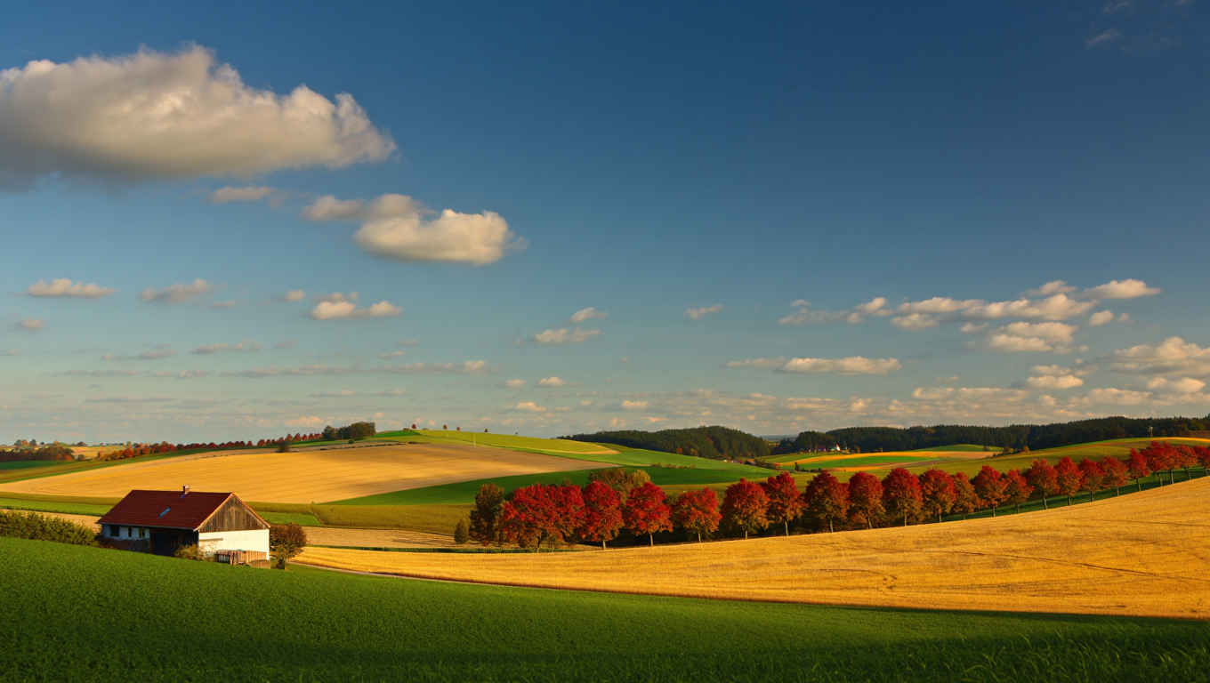 Deutschlands malerische Landschaft — Herbststimmung im Rheintal